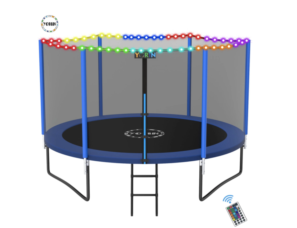 YORIN 8ft Trampoline with Enclosure Net, Ladder and Lights, walmart black friday deals